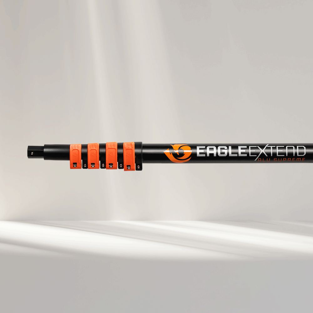 Teleskopstange Aluminium Supreme inkl. HexaLock Waschbürste