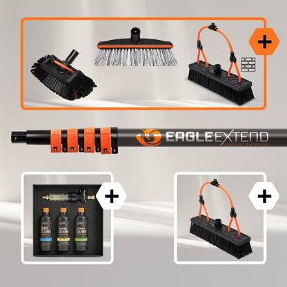 Teleskopstange aus Carbonfaser (Premium) + Bürstenset