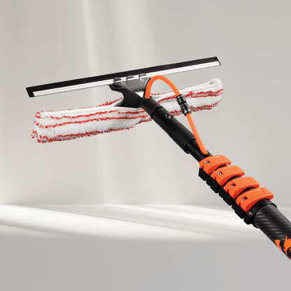 Teleskopstange Carbonfaser 3K Supreme + Bundle Glas und Solarpaneele Fleckenfrei